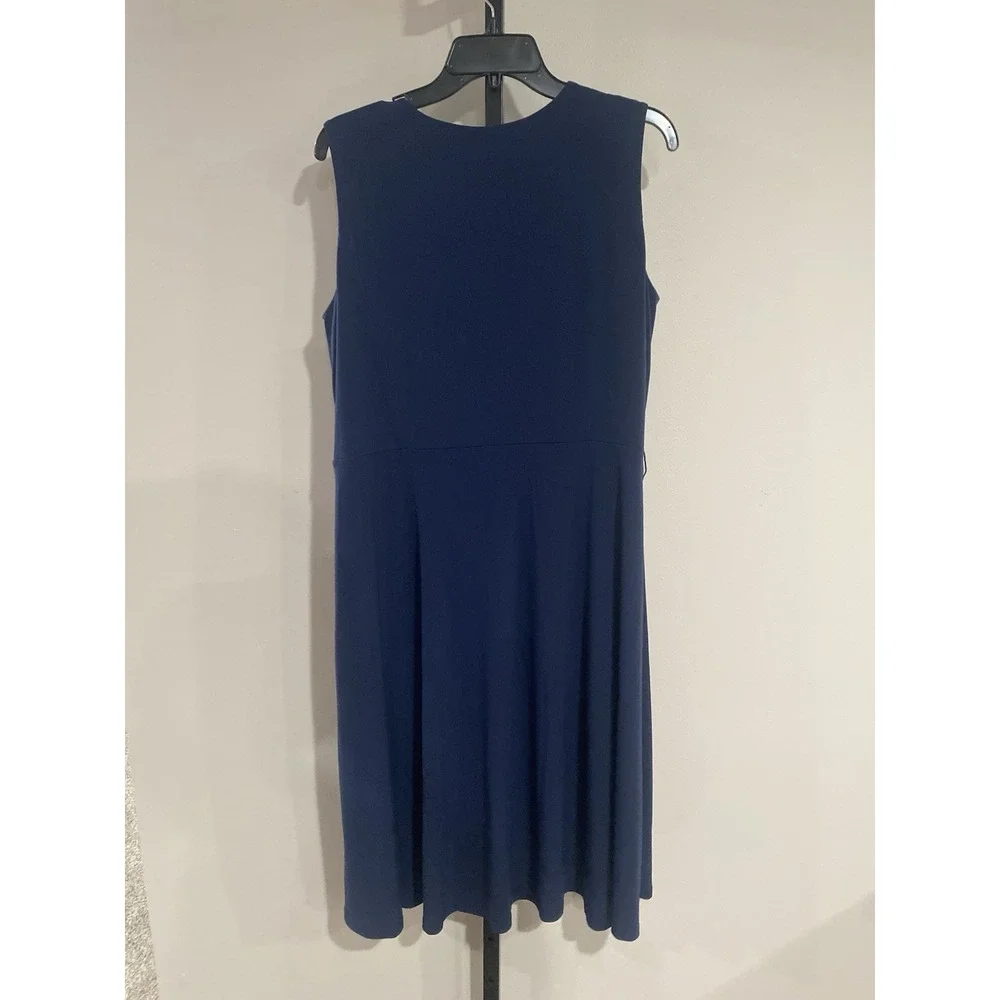 Charter‎ Club womens dress navy blue stretch sleeveless plus 1X NEW $89.50 A5